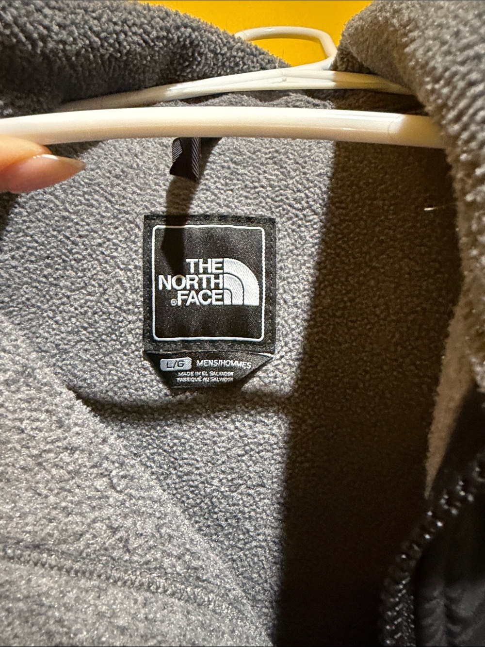 The North Face Men's Black and Gray Fleece Jacket - Picture 3 of 4